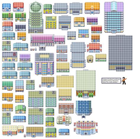 The Spriters Resource Full Sheet View Pokémon Firered Leafgreen Tileset 1