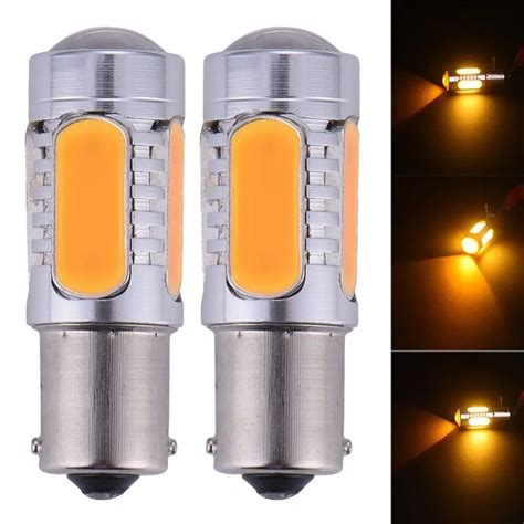 Pcs Universal Py Py W Bau S Cob Led Bulbs Stop Bulb Turn Signal