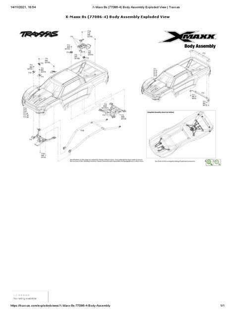 X Maxx 8s 77086 4 Body Assembly Exploded View Traxxas Pdf