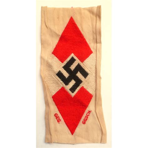 WW2 German Hitler Youth Woven Bevo Sleeve Diamond Third Reich