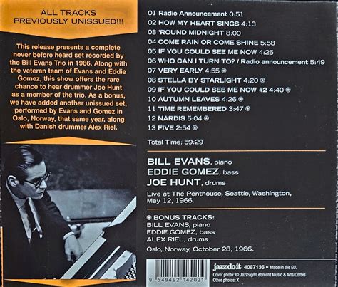 Yahoo オークション Bill Evans Trio Live at the Penthouse Seattle