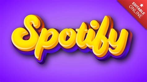 Spotify Efecto D Brillante Generador De Efectos De Texto