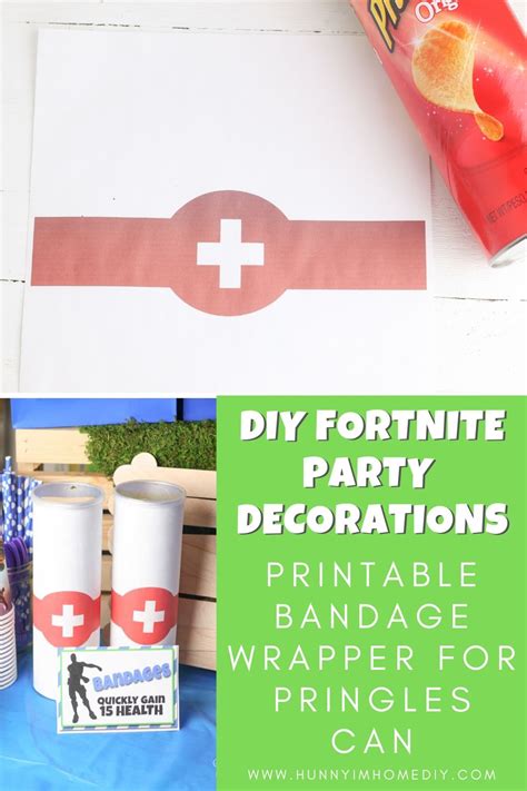 Fortnite Bandage Pringles Can Diy Party Decorations