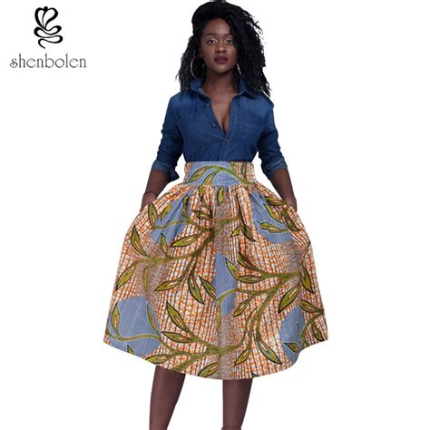 Africa Clothing For Women Fashion African Dashiki Print Skirt Traditional Clothes Pure Cotton