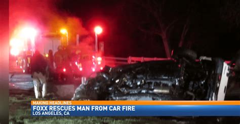 Jamie Foxx saves man from burning car | WWMT