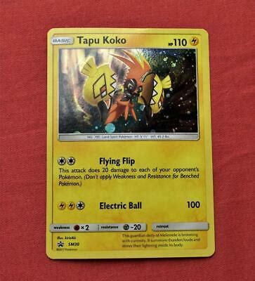 Pokemon Card Tapu Koko Sm Rare Black Star Promo Swirl Values Mavin