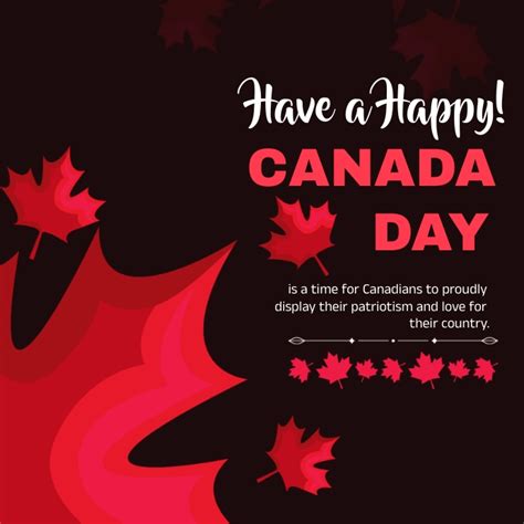 Happy Canada Day Instagram Post Template Postermywall