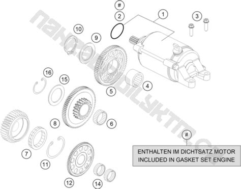 Náhradní díly KTM Schéma ELECTRIC STARTER pro model KTM Supermoto