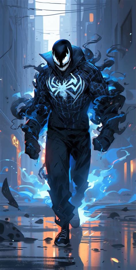 Venom x Blue Flame | Marvel Art