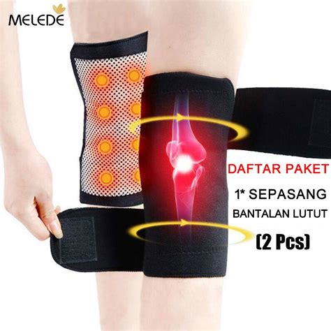 Jual Melede Pasang Bantalan Lutut Terapi Magnetik Penjepit Arthritis