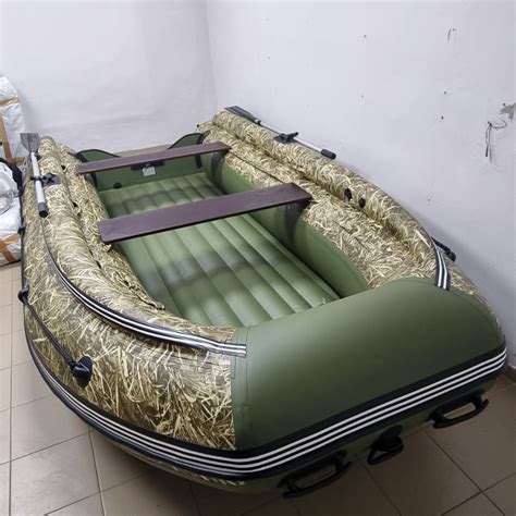 Лодка ПВХ Reef Риф Тритон 390 Фальшборт НД, Хаки-Тростник, вес 47 кг ...