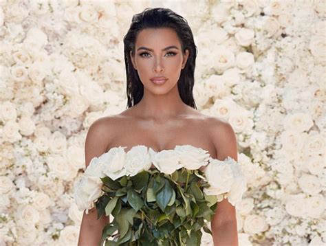 Kim Kardashian Is Walking Bouquet Of Flowers In Baffling Dress For New