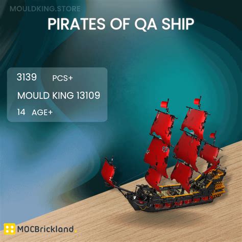 MOCBRICKLAND 13109 Pirates Of QA Ship With 3139 Pieces MOULD KING