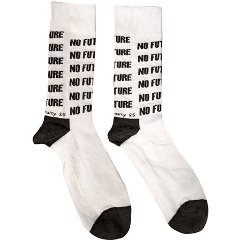 The Sex Pistols Unisex Ankle Socks No Future Uk Size Red