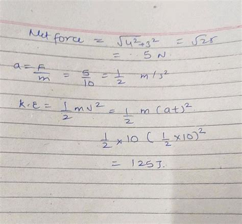 A Body Of Mass Kg Rest Is Acted Upon Simultaneously By Two