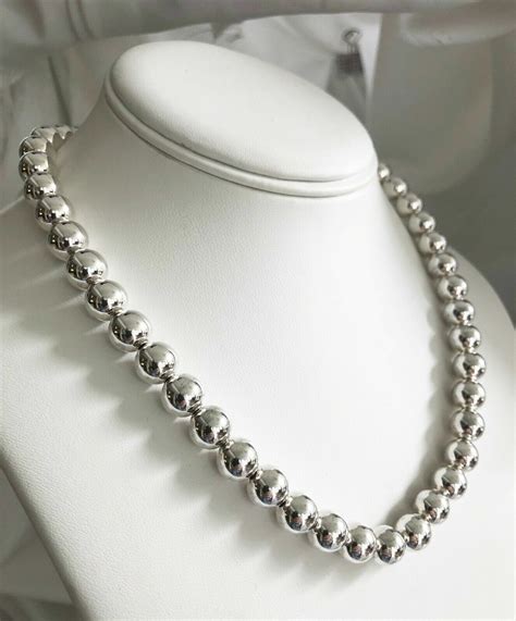 Tiffany And Co Hardwear Bead Ball Necklace 10mm Beads In Sterling Silverの