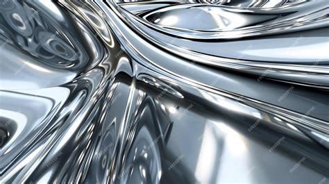 smooth chrome metallic surface  reflective mirrored textures