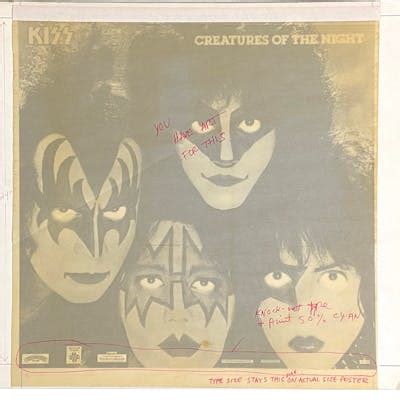 KISS Creatures Of The Night Album Cover Promo Poster Production Layout ...