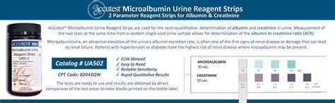 Accutest Microalbumin Urine Reagent Strips Jant Pharmacal Corporation