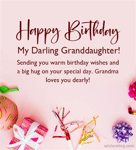 Happy Birthday Wishes for Granddaughter - WishesMsg