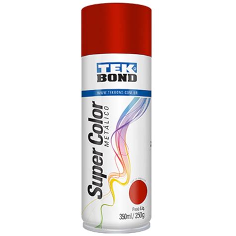 Tinta Spray Super Color Vermelho Met Lico Ml G Tekbond