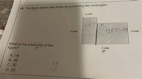 Solved The Figure Below Was Made By Combining Two Rectangles