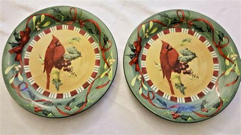 2 Lenox Winter Greetings Everyday Cardinal By Catherine McClung Dinner