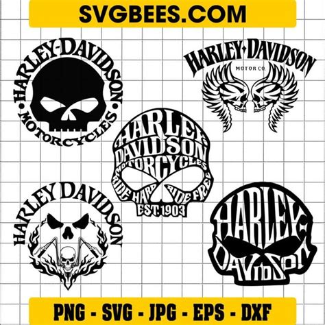 Harley Davidson Skull SVG | Harley davidson, Harley, Davidson