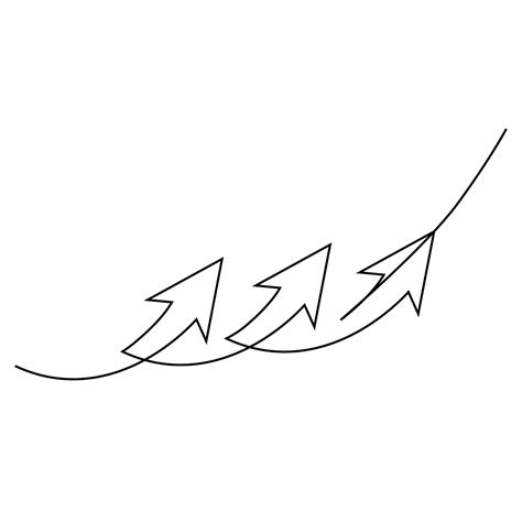 Premium Vector One Line Drawing Of Arrows Left And Right Linear