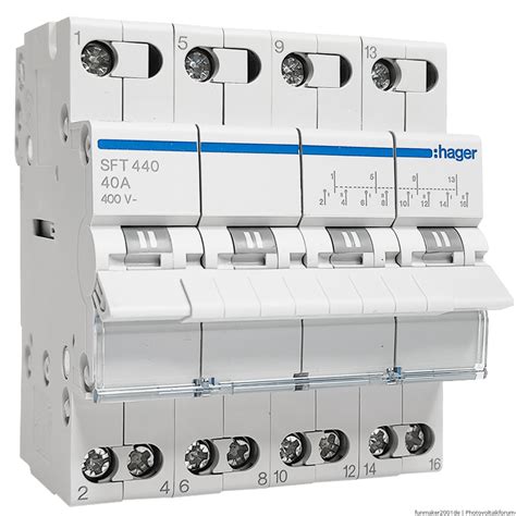 HAGER SFT440 als Notstromschalter möglich? - Elektroinstallation und ...