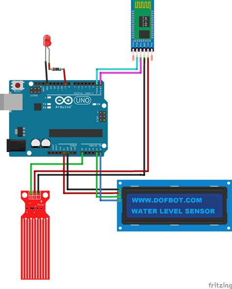 Water Level Depth Detection And Led Control With Bluetoot Arduino