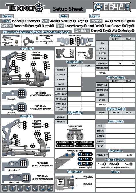 Rc Car Setup Sheet Explained