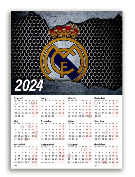 Kalendarz Real Madrid 2024 Niska Cena Na Allegro Pl