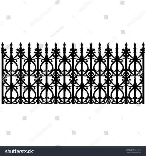 Vector Illustration Wrought Iron Modular Railing