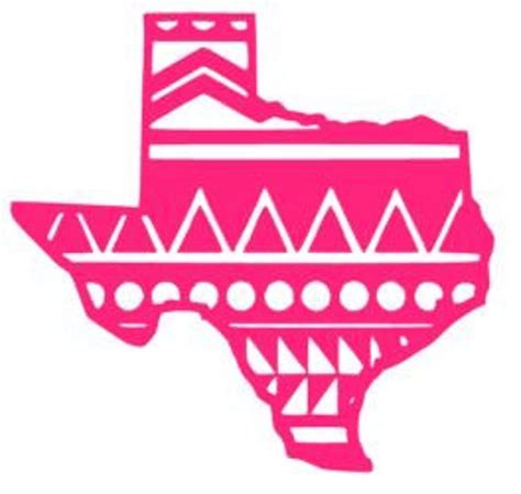 Aztec Texas Decal Indian Tribal Print Texas By Kaylanskreations