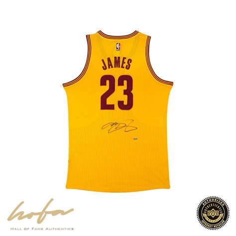 LEBRON JAMES AUTOGRAPHED ALTERNATE GOLD JERSEY | Hall of Fame Authentics