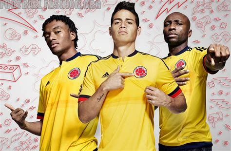 Colombia 2015 Copa America Adidas Home Kit Football Fashionorg