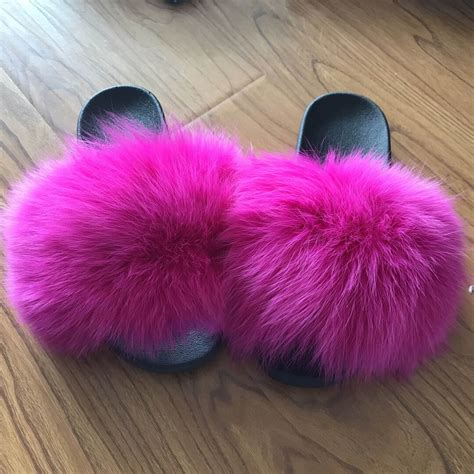 Hot Pink Slides Etsy