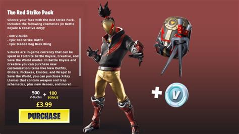 Fortnite Gold Mask Skin Red Strike Pack Explained