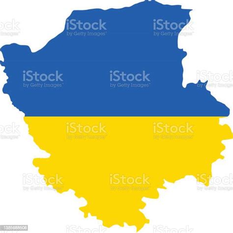 Flag Map Of The Volyn Oblast Ukraine Stock Illustration Download