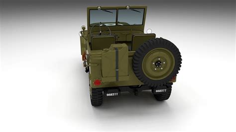 Full W Chassis Jeep Willys Mb Military D Model Cgtrader