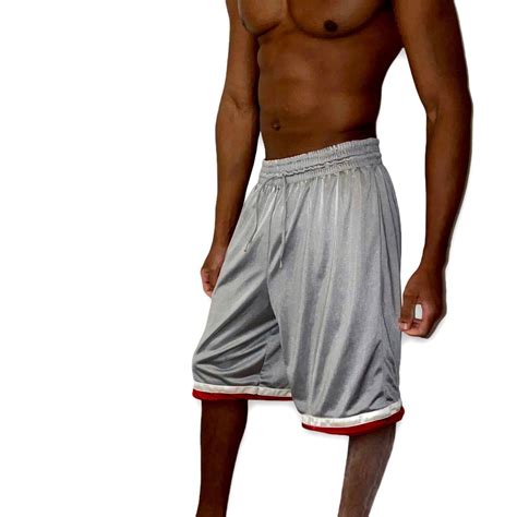 Tek Gear Dazzle Basketball Shorts Silky Shiny Silver Gem