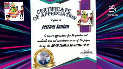 Certificate Of Appreciation Sample For Judges