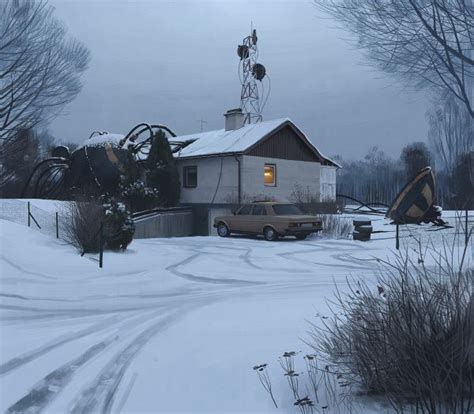 Fondos De Pantalla Nieve Invierno Obra De Arte Simon Stalenhag