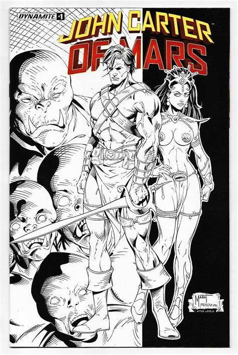 John Carter Of Mars 1 Cvr T Mychaels 1 7 Liefeld Homage B W Variant