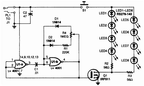 IR illuminator for Night-Vision Tv Cameras and Scopes Circuit Diagram