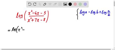 SOLVED Write The Expression As The Sum Or Difference Of Logarithms