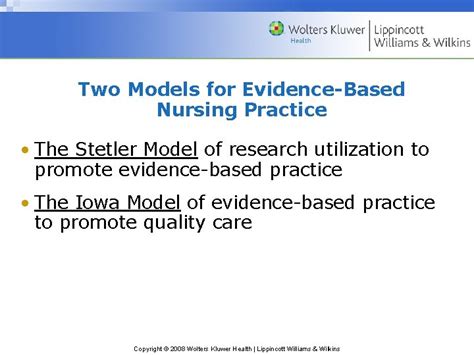 Chapter 2 Translating Research Evidence Into Nursing Practice