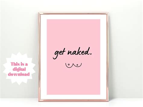 Get Naked Print Bedroom Wall Decor Glam Printable Wall Art Etsy