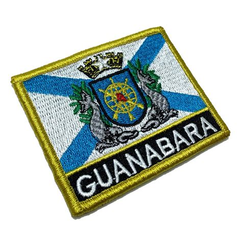 BE0417NV01 Bandeira Guanabara Patch Bordado Fecho Contato BR44